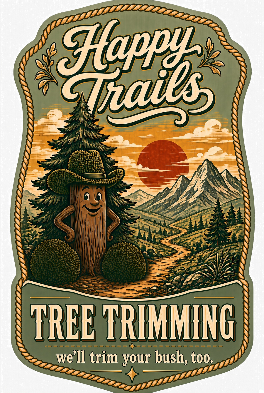 Happy Trails Tree Trimming logo